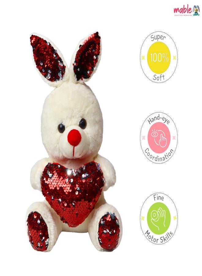 MABLE Bunny Soft Toy 35cm, Plush Stuffed Soft Toy for Girl Boy, Cute Soft Toy Bunny Rabbit, Gift for Boyfriend, Husband, Girlfriend & Wife - Image 4